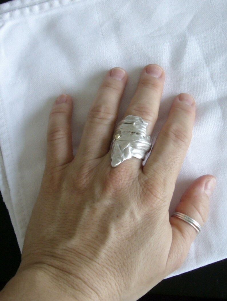 Organic Ring With Gold Ball Organic Jewelry Natural in - Etsy