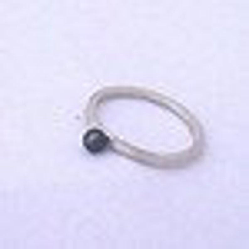 Emma Ring 2mm Sterling Silver Ball White Handmade Etsy