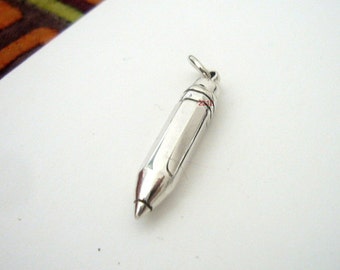 Pen Sterling Silver pedant, pen, Pendant Necklace Symbol Gift for draw ,drawing, artist, writer, screenwriter, child