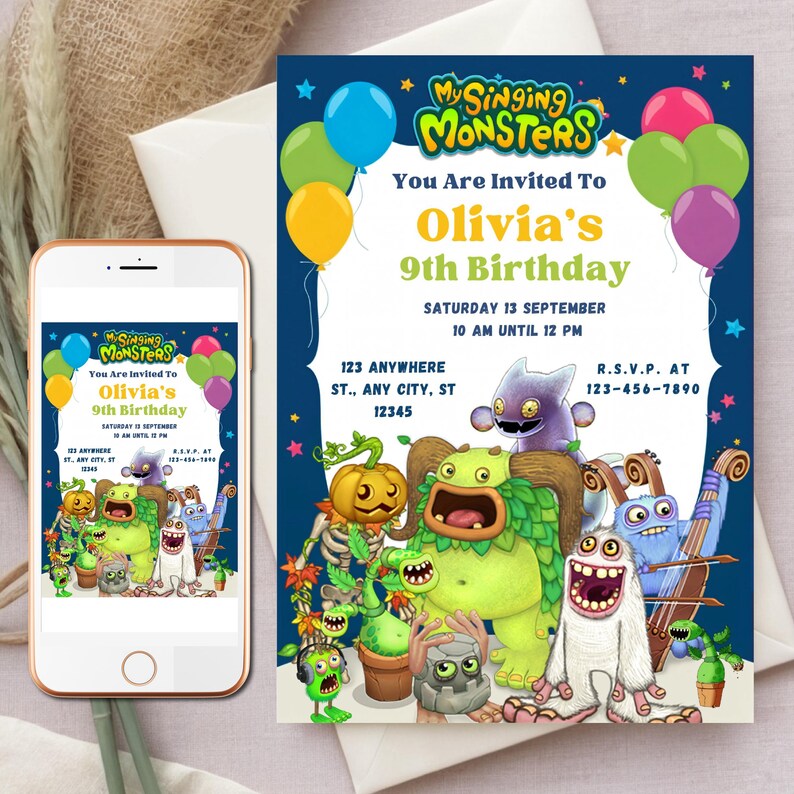 My Singing Monsters Birthday Invitation My Singing Monsters Birthday ...