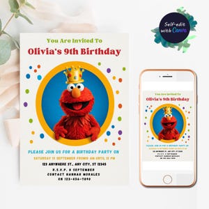Editable Birthday Invitation Birthday Party Printable For Boy and Girl Kids Street Monsters invitation Invite digital Instant Download