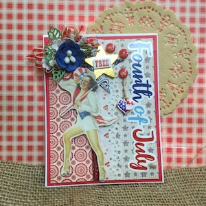 4th Of July Retro Patriotic Greeting Card