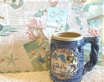 GF Made In Japan Florida Souvenir Florida Beer Mug