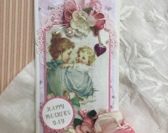 Happy Mother’s Day Vintage Inspired Hand Made Greeting Card