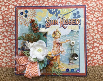 Sun Kissed Graphic 45 Hand Made Greeting Card