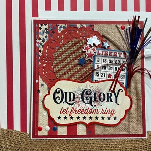 Happy 4th of July Hand Crafted Fireworks Greeting Card