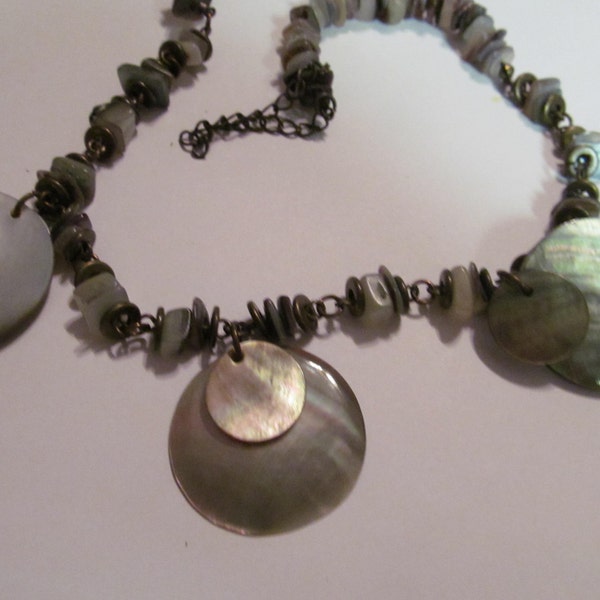 abalone disc necklace