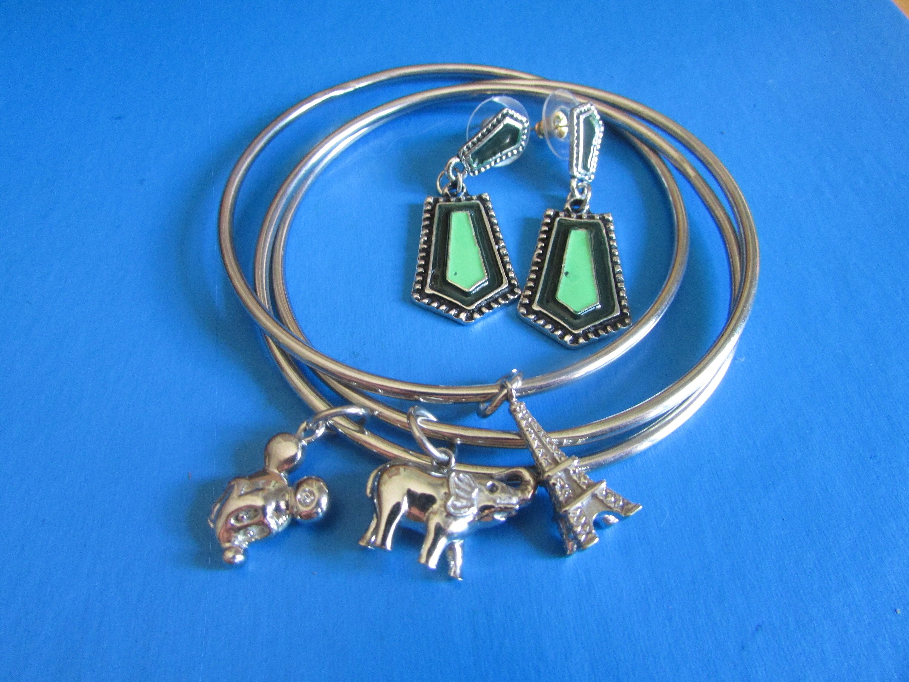 Charm bangles Etsy