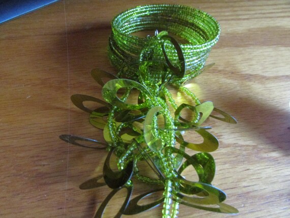 lime beaded bracelet