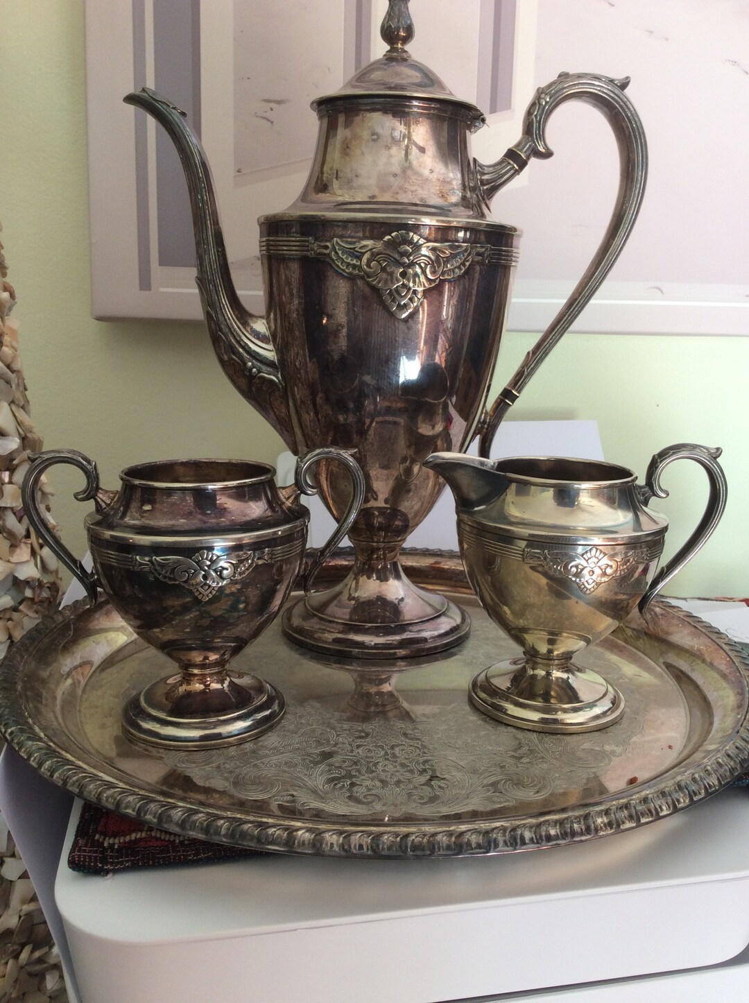 Vintage Silver Service Set Etsy