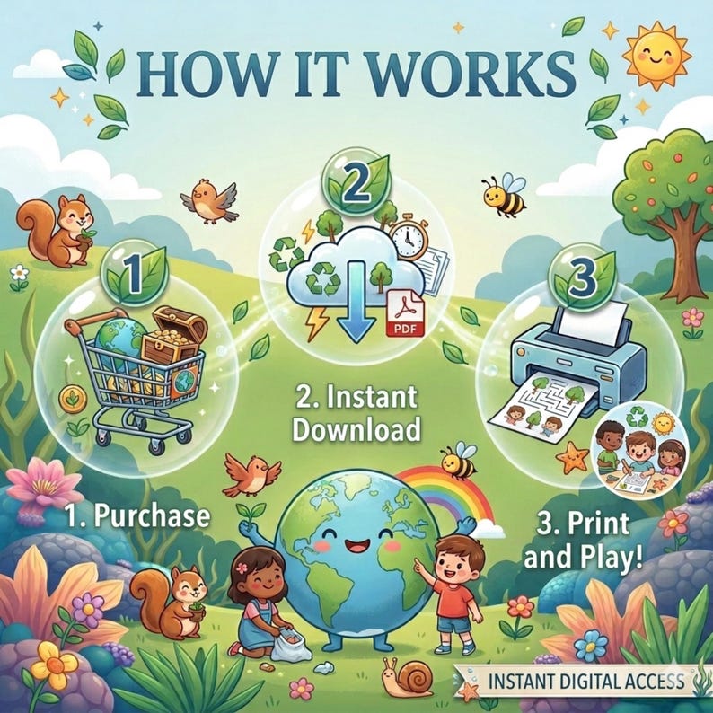 Earth Day Activity Book for Kids | Nature Puzzles, Eco Games (digital ...