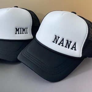 Personalized Embroidered MIMI/NANA Trucker Hat | Custom Gift for Grandma Cap | Birthday & Mother&#39;s Day Gifts for Grandma