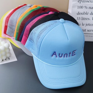 Custom Embroidered Text Trucker Hat | Custom Logo Embroidery Unisex Gift for her | Handmade Gift