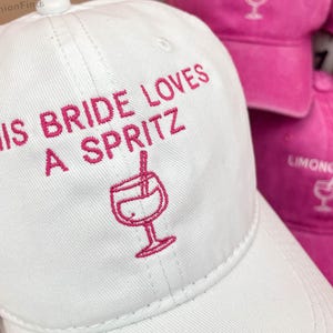 EVJF Spritz Bachelorette Party Hats | Custom Embroidered Bride Squad Caps | Hen Party & Wedding Accessories