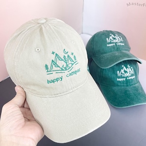 Custom Embroidered Camp Bachelorette Hat, Personalized Happy Camper Hats, Bachelorette Camp Party Hat, Camp Bach Cap Bluk, Bridal Party Gift
