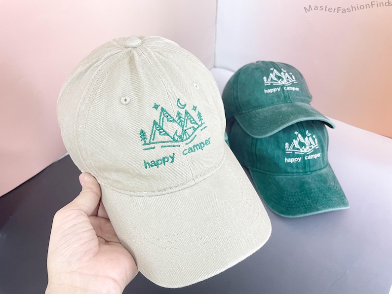 Custom Embroidered Camp Bachelorette Hat, Personalized Happy Camper Hats, Bachelorette Camp Party Hat, Camp Bach Cap Bluk, Bridal Party Gift