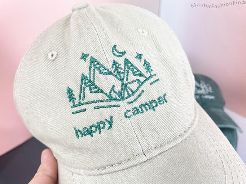 Custom Embroidered Camp Bachelorette Hat, Personalized Happy Camper Hats, Bachelorette Camp Party Hat, Camp Bach Cap Bluk, Bridal Party Gift