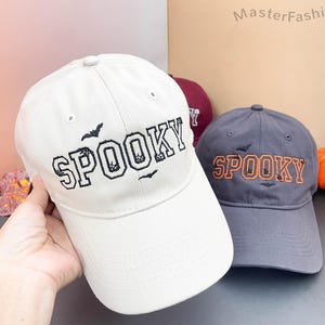 Embroidered Spooky Halloween Hat | Spooky Season Snapback | Halloween Party Favors | Halloween Gift for Her, Him