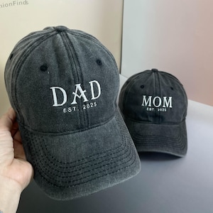 Bonnet brodé papa personnalisé | Bonnet personnalisé pour maman | casquette de baseball vintage pour nouveau papa | Cadeau fête des pères pour papa et grand-père
