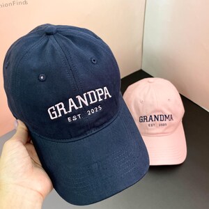 Grandpa Embroidered Hat | Personalized Dad Hat | Vintage Baseball Hat | Gift for New Grandpa |  Pregnancy Announcement | Fathers Day Gift