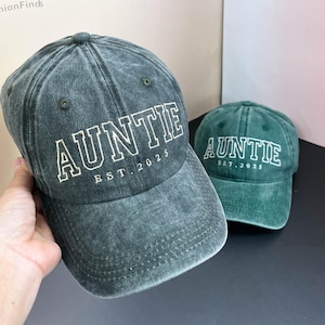 Custom Auntie Embroidered Hat | Personalized Baseball Cap for Aunts & Uncles | Gift for New Aunts | Birthday, Mothers Day Gift