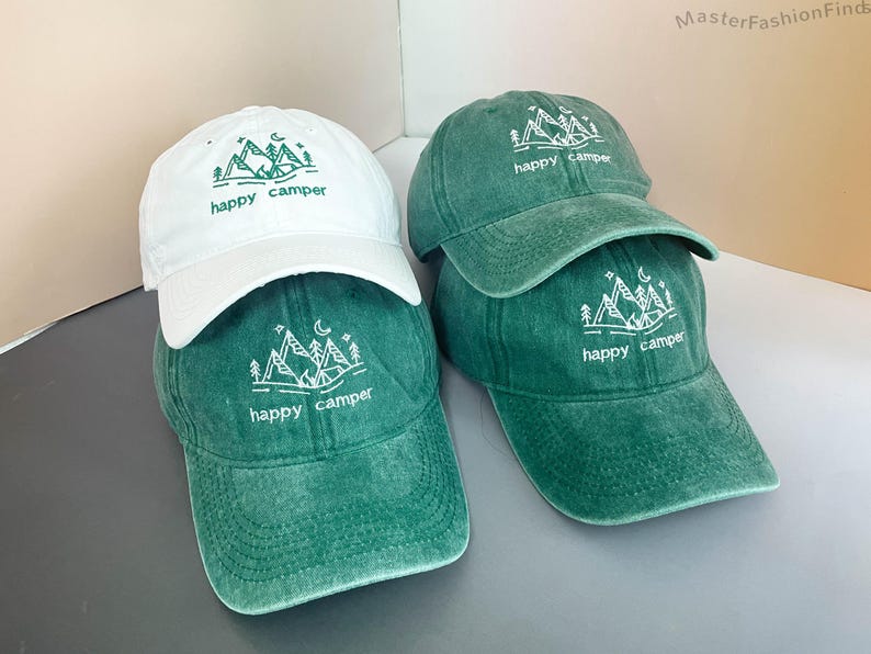 Custom Embroidered Camp Bachelorette Hat, Personalized Happy Camper Hats, Bachelorette Camp Party Hat, Camp Bach Cap Bluk, Bridal Party Gift
