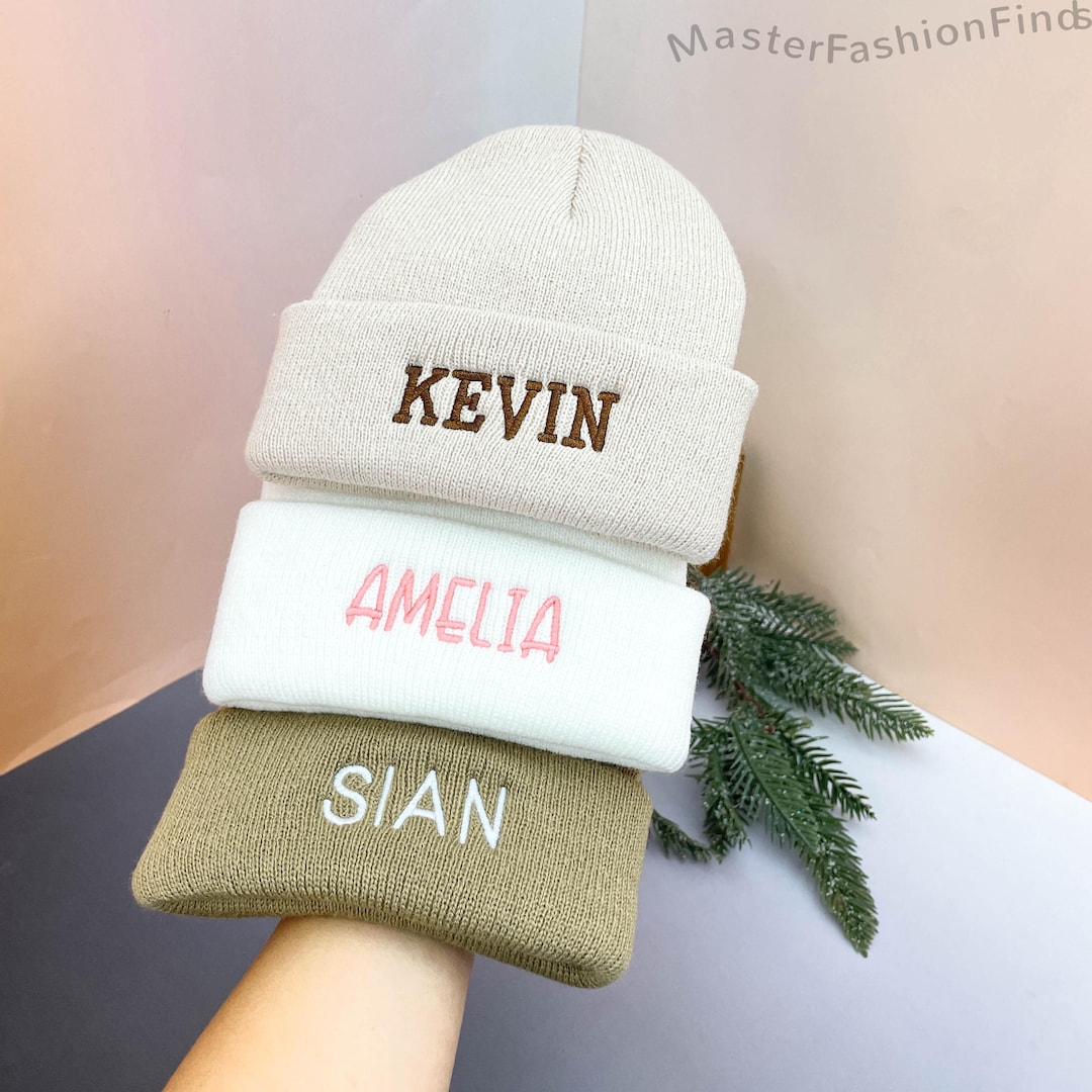 Embroidered Name Newborn Beanie Hat, Personalized Hat, Kids Name Hat ...