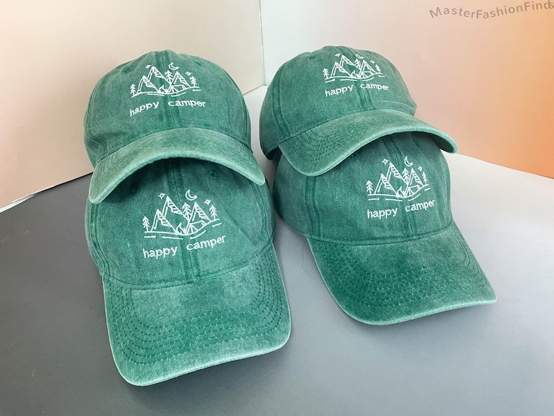 Custom Embroidered Camp Bachelorette Hat, Personalized Happy Camper Hats, Bachelorette Camp Party Hat, Camp Bach Cap Bluk, Bridal Party Gift