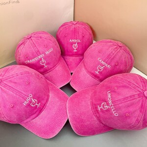 EVJF Spritz Bachelorette Party Hats | Custom Embroidered Bride Squad Caps | Hen Party & Wedding Accessories