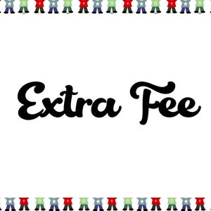 May include: A white background with a black border of cartoon people wearing red shirts and blue pants. The text "Extra Free" is written in black cursive font.