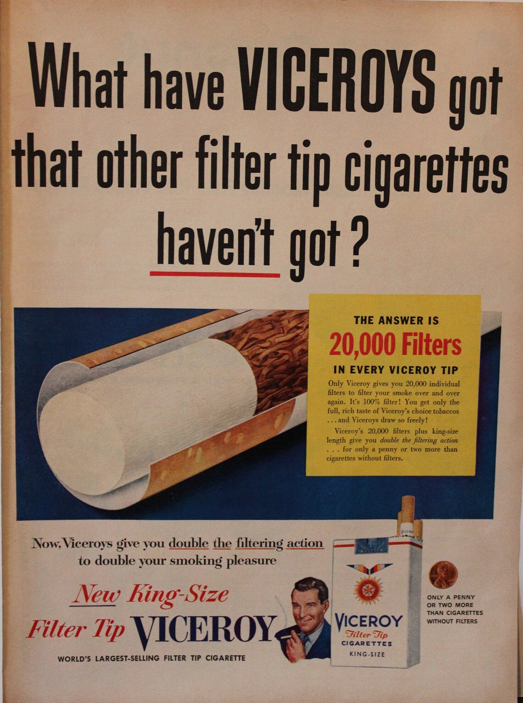 filter tipped cigarettes Viceroy Cigarette