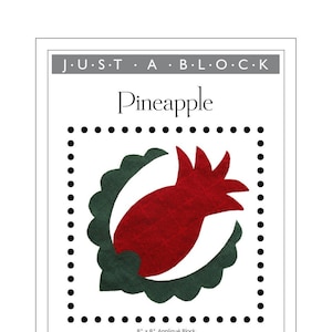 Pineapple appliqué block, traditional applique pattern PDF