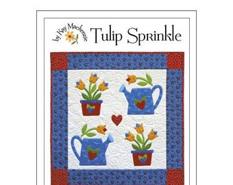 Tulip and Watering Can Quilt Pattern