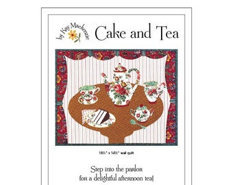 Teatime Quilt Pattern, Cake and Tea