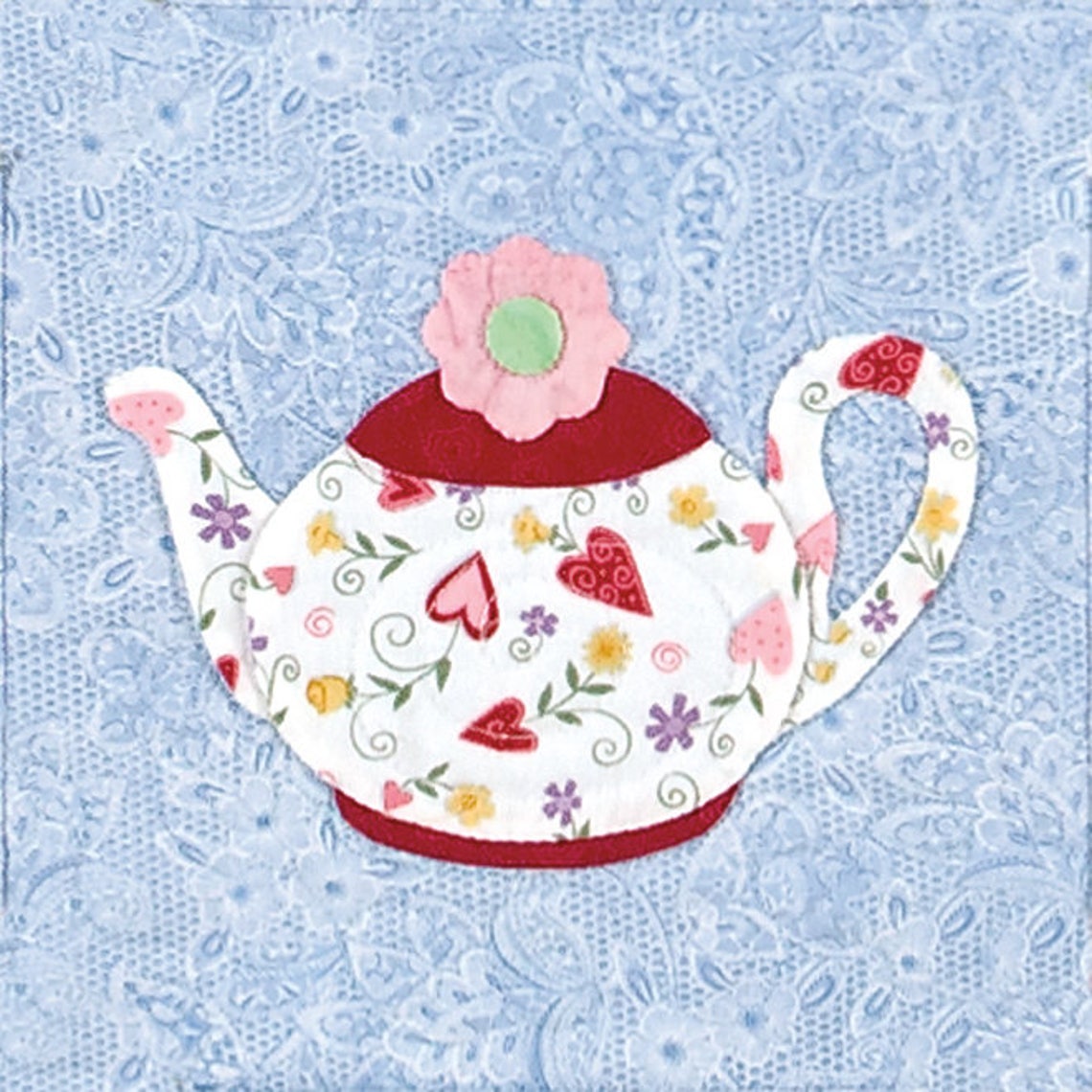 Teapots 2 to Appliqué Book Teapot Patterns Etsy