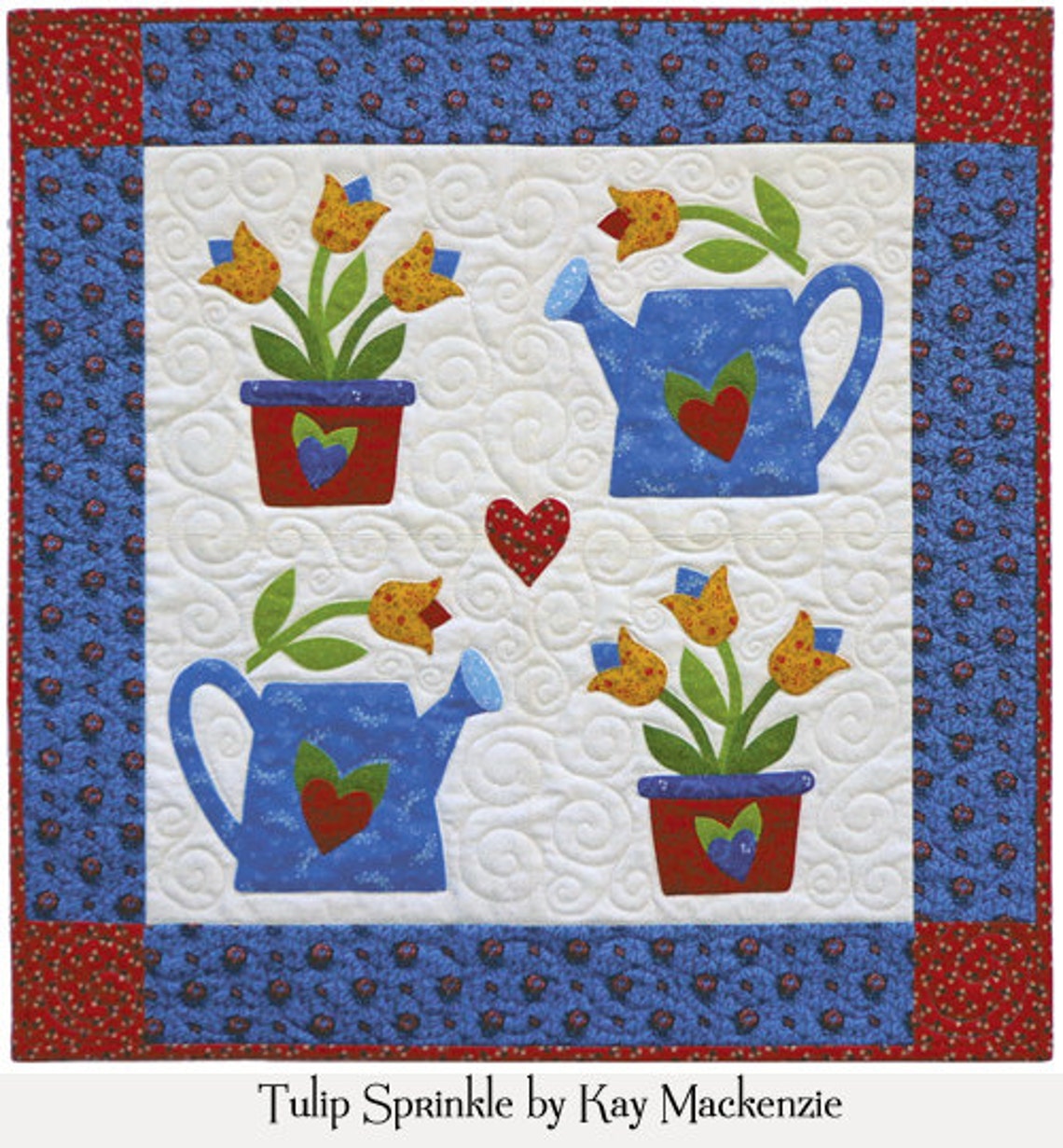 Tulip and Watering Can Quilt Pattern - Etsy