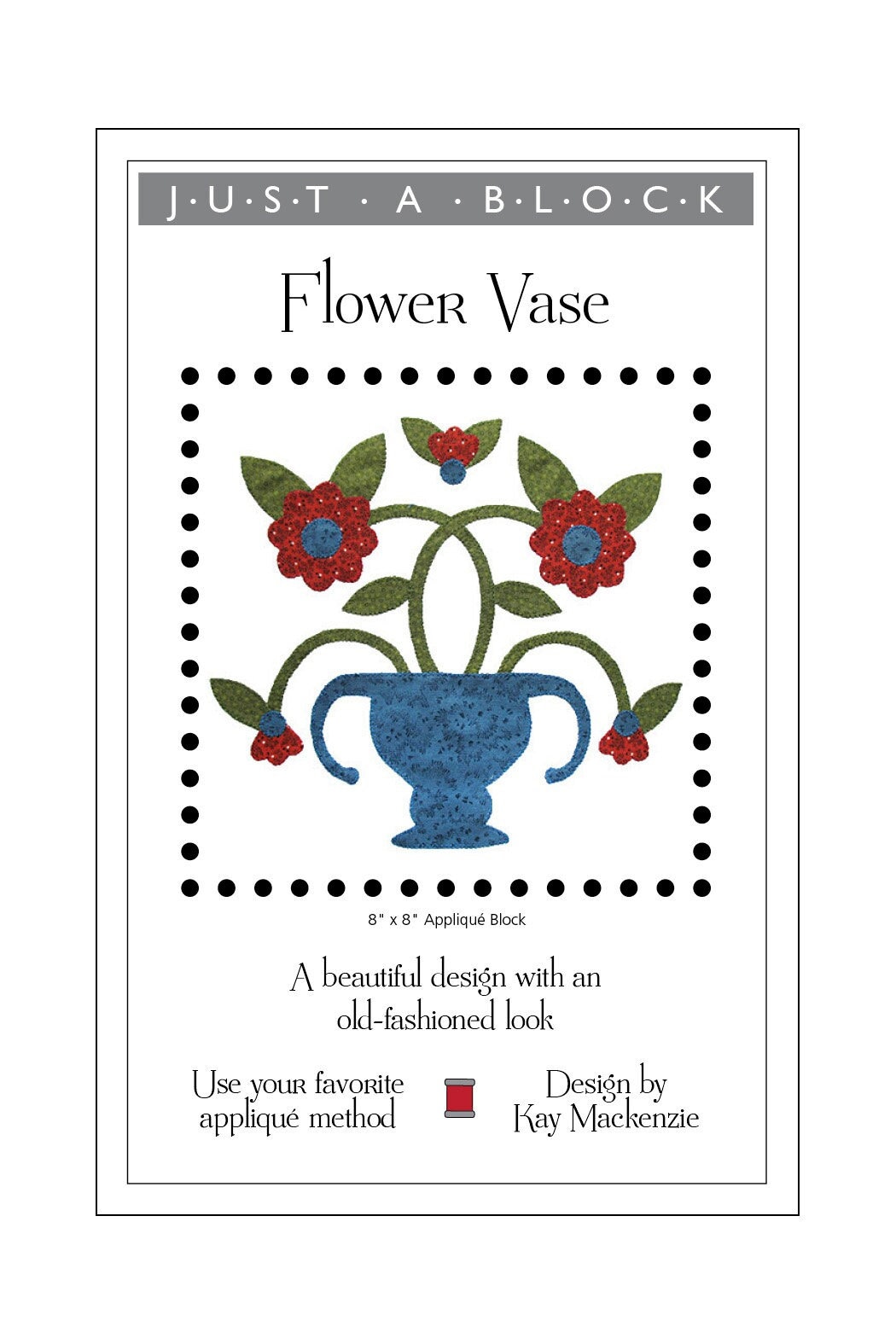 Flower Vase Appliqué Block, Traditional Applique Pattern PDF - Etsy