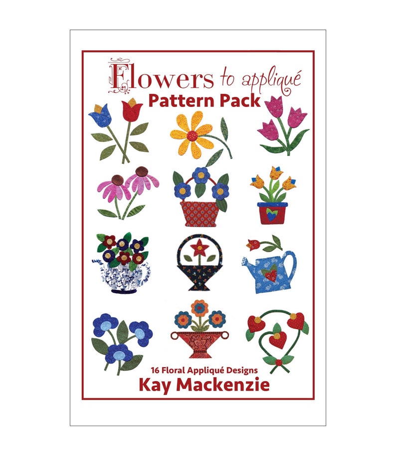 Kay Mackenzie Flowers to Appliqué Pattern Pack - Etsy