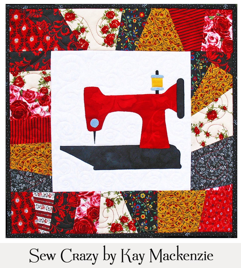 Vintage Sewing Machine Quilt Pattern, Sew Crazy Etsy