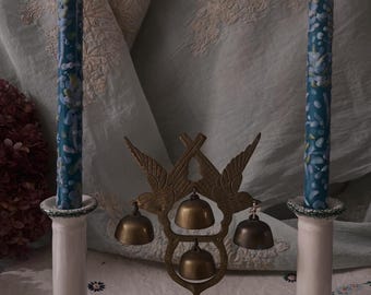 Floral Wax-Painted Candles • Impressionist • Taper Candles • Elegant