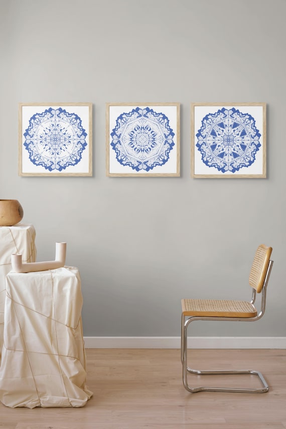 Series of Nordic Prints •  Framed •  Natural Oak