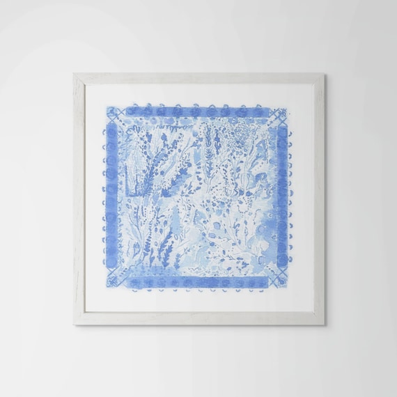 Framed Print • Vines in Blue