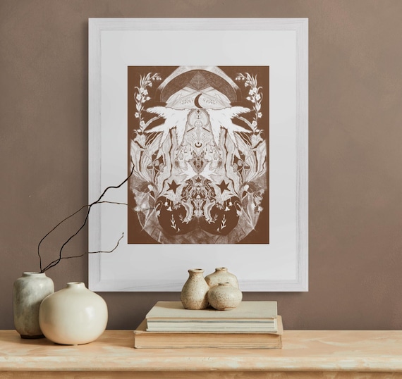 Framed Print • Brown Birds in Flight