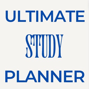 Pode incluir: Texto azul em fundo branco que diz "ULTIMATE STUDY PLANNER FALL 2024-SPRING 2025".