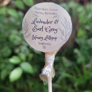 Honey Lollipops Earl Grey Lavender (1 dozen)