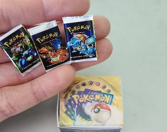 LAST FEW! 1 Full Booster Box! Mini 1st Edition Pokemon Inspired 1:2 Scale Base  Set Booster Packs/booster Boxes With Actual Mini Cards! - Etsy Canada