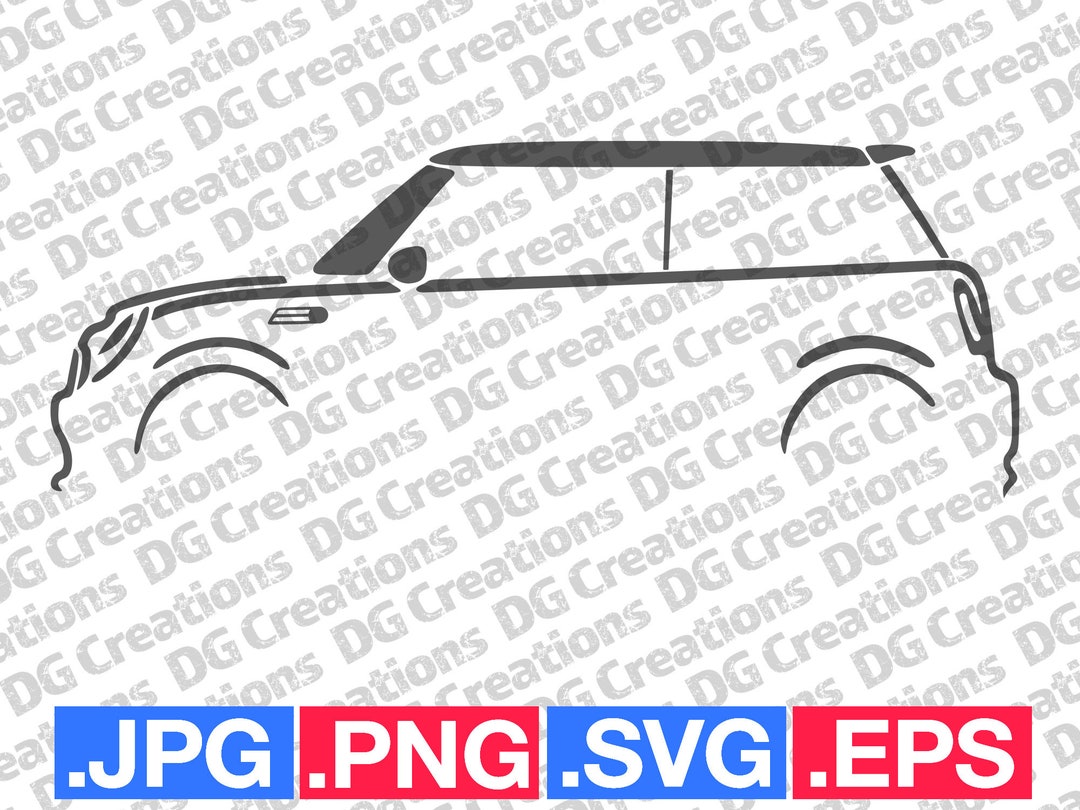 Mini Cooper Custom Silhouette Car SVG Clip Art Graphic Art - Etsy