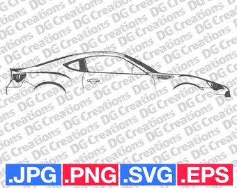 Toyota GT 86 Car SVG Clip Art Graphic Art Instant Download Illustration Car Vector svg eps png jpg Stencil Automotive File