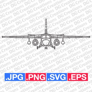 ES-3A Shadow S-3 Viking vliegtuig militair vliegtuig voorzijde SVG clip art grafische kunst Instant Download illustratie vector SVG EPS PNG JPG stencil