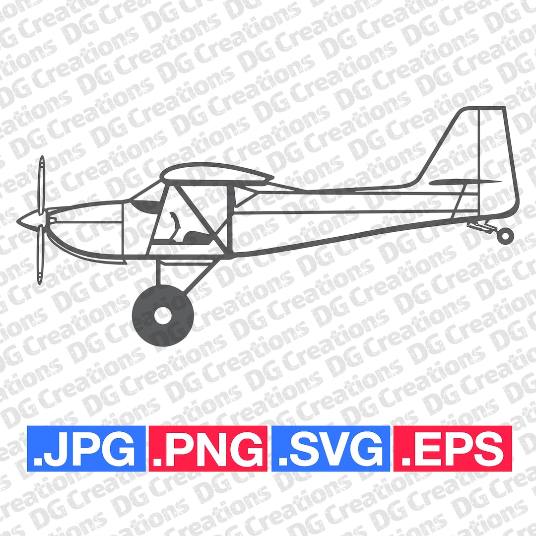 Kitfox Series 7-STI Bush Airplane Side Plane SVG Clip Art Graphic Art ...